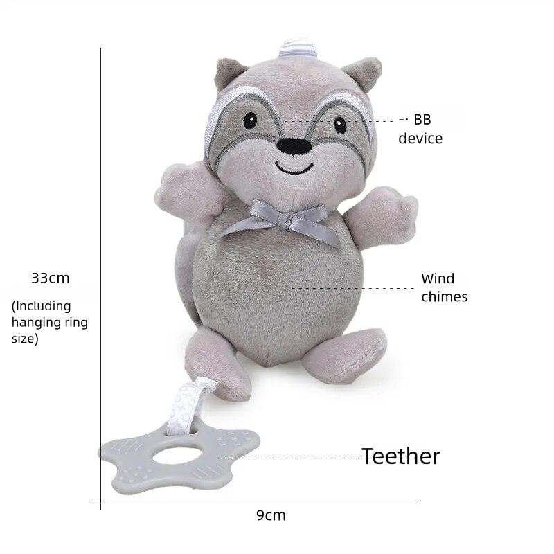 Baby Newborn Sensory Hanging Rattles Soft Early Learning Toys Kids Plush Stroller Infant Car Bed Crib With Teether For Toddlers