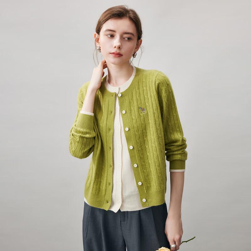 Women's Faux Two-Piece Cashmere Cardigan Sweater