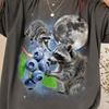 Retro Raccoon Moon Shirt, Vintage Blueberry Bush Animal Tee, Celestial Raccoon Art, Aesthetic 90s Forest Tshirt, Cottagecore Nature Gift