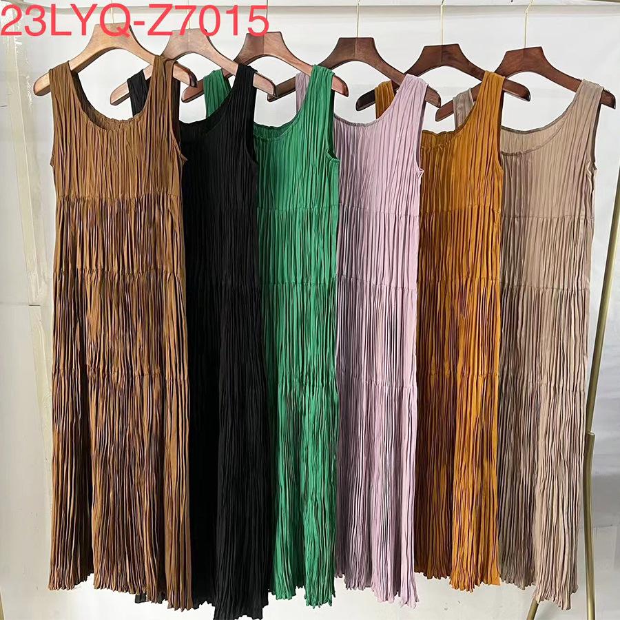 High-End Sleeveless Summer Pleated Skirt for Women