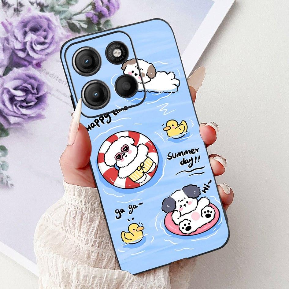 Silicone Case For Motorola Moto G15 G75 2024 Cover Cute Panda Lion Shockproof TPU Phone Cases For MotoG15 MotoG75 G 75 G 15 Etui