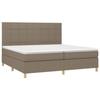 3142365 vidaXL Divan Bed with Mattress Taupe 200x200 Cm Fabric
