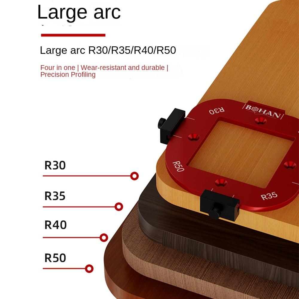 1/2pcs Aluminum Alloy R10-R50 Radius Jig Reusable Woodworking Router Templates Positioning Tools