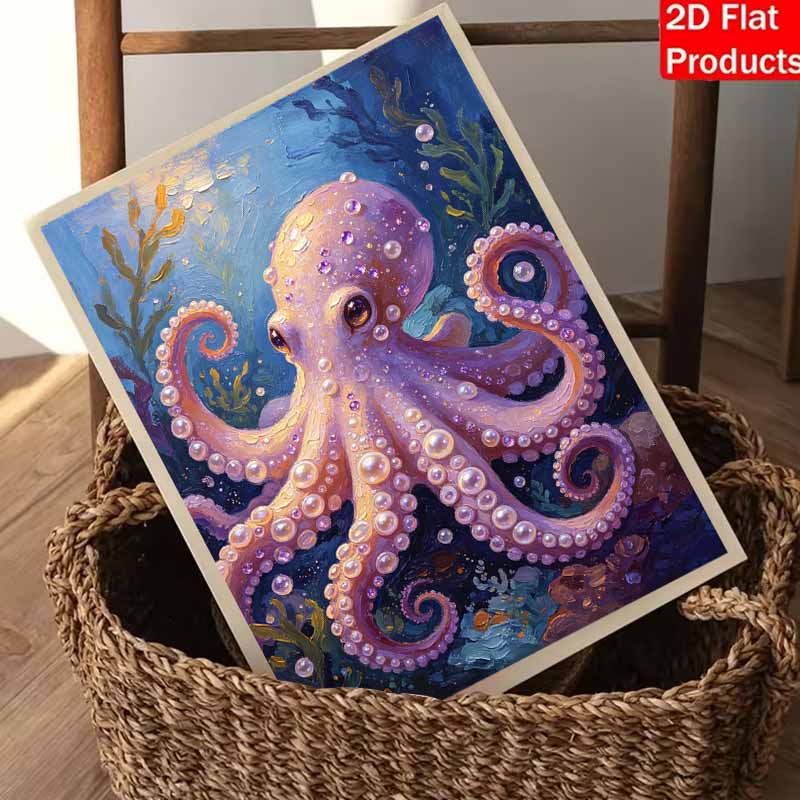 Pearl octopus painting kit painting art handmade diy home decoration painting