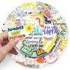 51-Piece Inspirational Smile Stickers: Joyful, Positive, Waterproof English Sentences for Journals