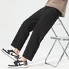 Solid Color Simple and Versatile Loose Straight Nine-point Pants Men's Summer Thin Ice Silk Cool Commuter Casual Pants