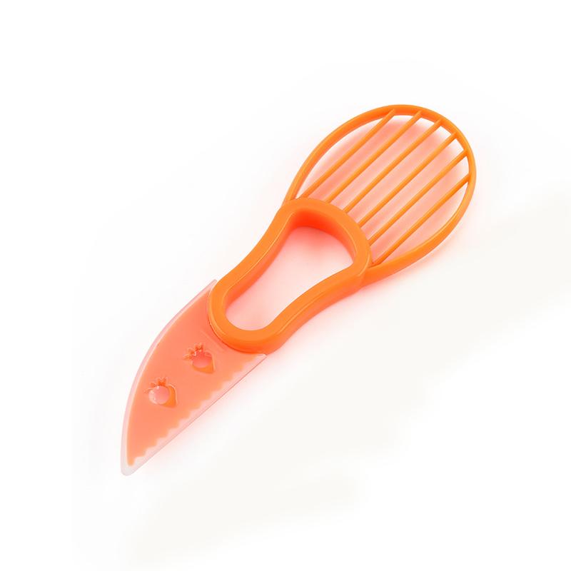 Creative tools three in one avocado slicer shea butter peeler cutter plastic knife kitchen vegetable and fruit tools