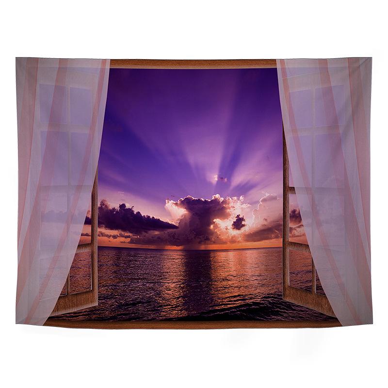 VIKAMA Atmospheric Landscape Tapestry Bedroom  Living Room Sofa Backdrop Guesthouse  Dormitory Decorative Hanging Tapestry