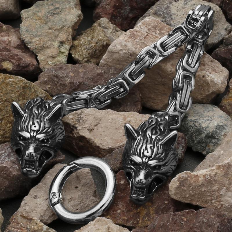 Men's Popular Stainless Steel Viking Bracelets Charm Cool Street Party Jewelry Gift