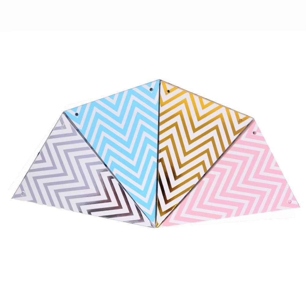 With Rope Triangular Flag Gold Color Party Decoration Flags Birthday Party Banner Birthday Party