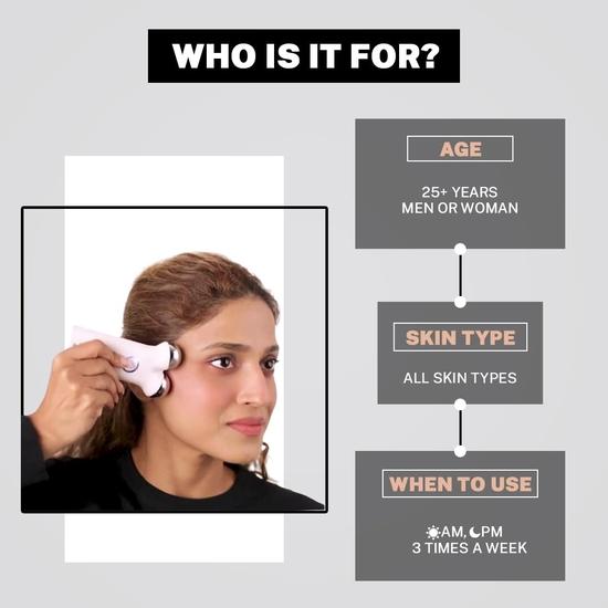 HOUSE OF BEAUTY Face Lift Pro Micro Currenting Face Massager & Collagen Face Serum for Lightening Tone - (Combo Pack of 2)