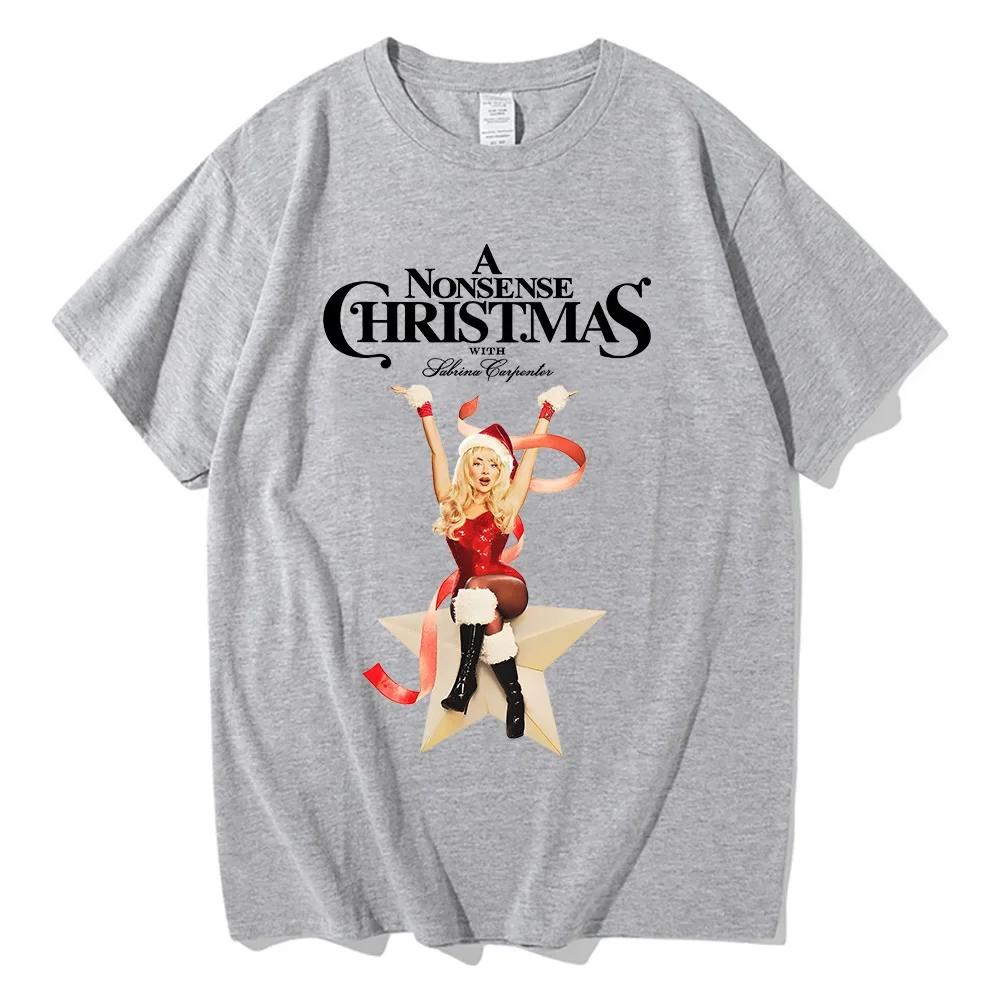 A Nonsense Christmas with Sabrina Carpenter Tshirt New Fashion Womens T-shirt Long Sleeve  Tees  Oversized Top Casual
