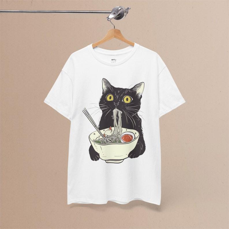 Ramen Cat T-Shirt Anime Cat T-Shirt Best Gift For Cat Lover XXL