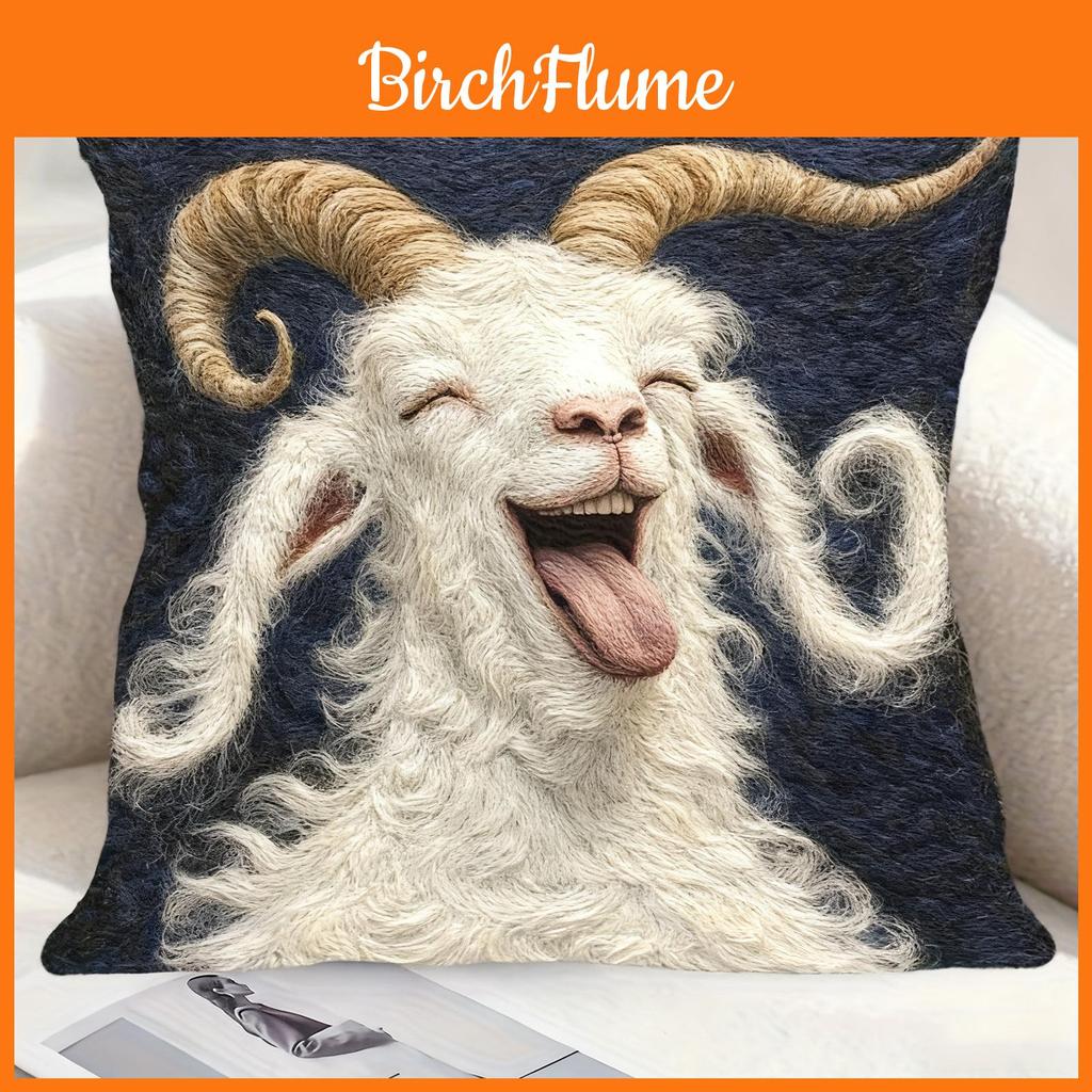 Animal Patterns Rabbit Fox Throw Pillow Cover With Soft Cotton Blend For Living Room Decor