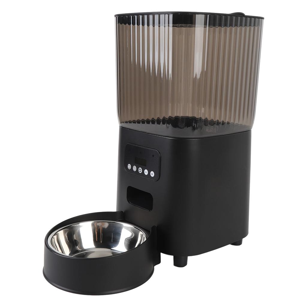 Automatic Cat Feeder Timed Feeding Button Control Automatic Cat Food Dispenser for Dog Pet Indoor