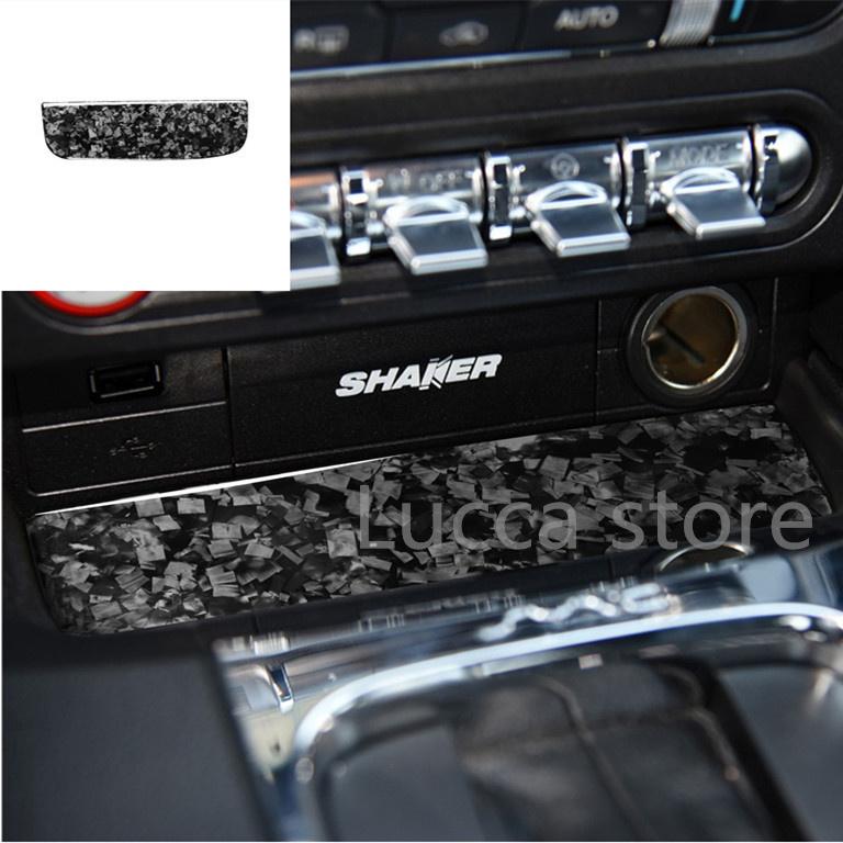 Carbon Fiber For Ford Mustang 15-20 CD Air Conditioning Control Panel Gear Panel Air Panel car Sticker cover Car