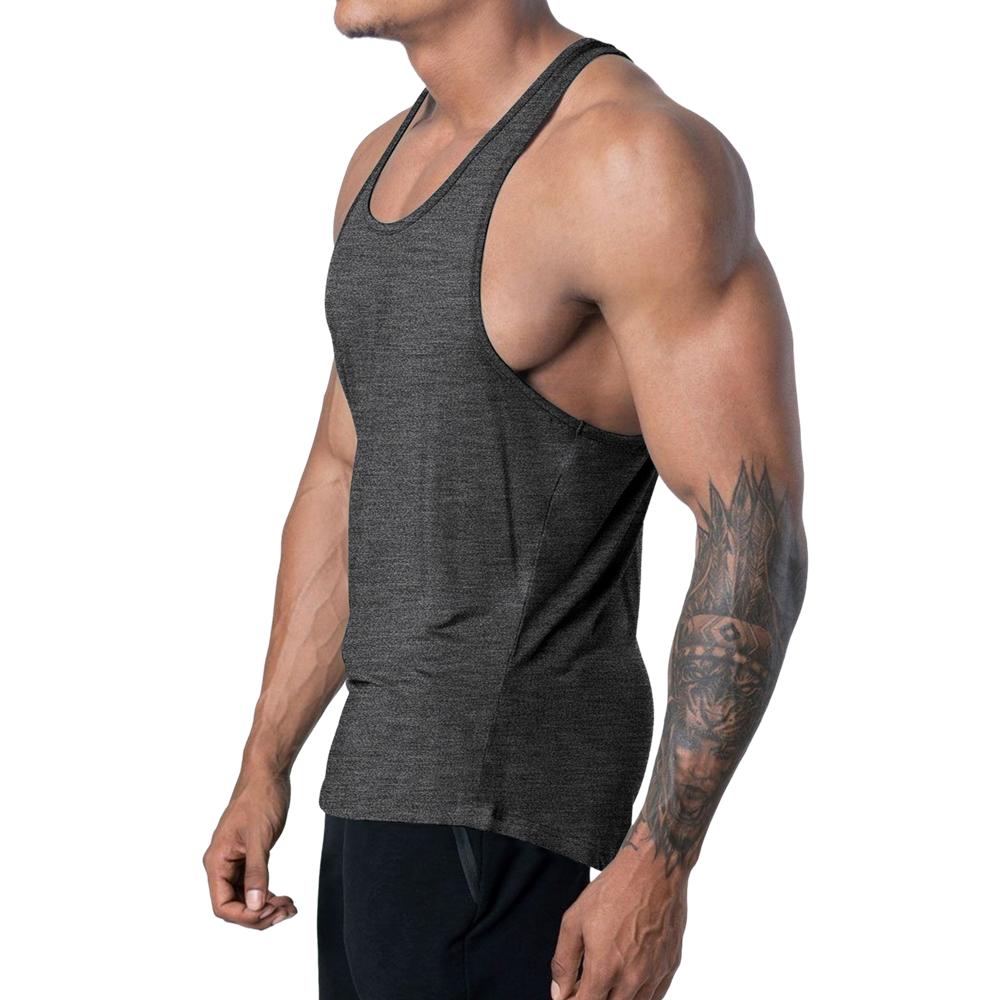 Hızlı Kuruyan Tank Üstleri Erkek Spor Salonu Fitness Vücut Geliştirme Kolsuz Gömlek Erkek Yazlık Rahat Stringer Yelek