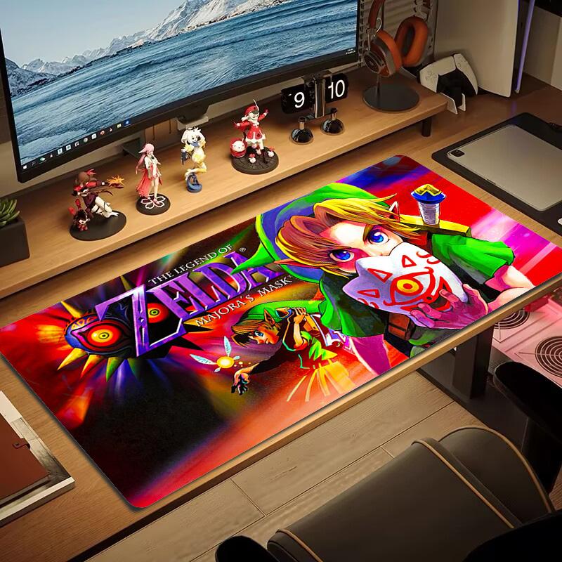 Game Legend of Zelda Color Mouse Pad Large Gaming Table Cushion Non-slip Laptop Tablet Big Mousepad XXL Mat Mini PC Playmat With Lock edge