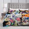 DBZ Quest Plush Blanket Novelty Throw Blanket for Sofa Bedding Lounge 125*100cm Bedspreads,
