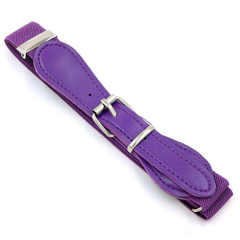 Kids' Elastic Waistband Korean Style Casual Leather Belt with Pin Buckle