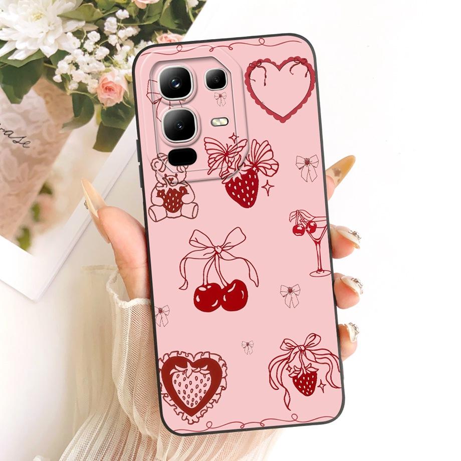 

Чехол для телефона с рисунком мультяшного кота для Infinix Note 50x 50s 50 Pro+ Note50 Pro, задняя крышка, мягкий матовый силикон, ромашка, бант, Capa Note 50 Pro Plus