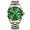 POEDAGAR Top-Marke Luxus Mode Grüne Zifferblatt Uhr Herren Wasserdicht Leuchtend Wochentag Datum Uhr Sportuhren Quarz Armbanduhr
