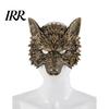 Realistic Wolf Mask 3D Head Mask, High Elastic Lightweight Comfortable Werewolf Medieval Costume with Adjustable Strap for Halloween