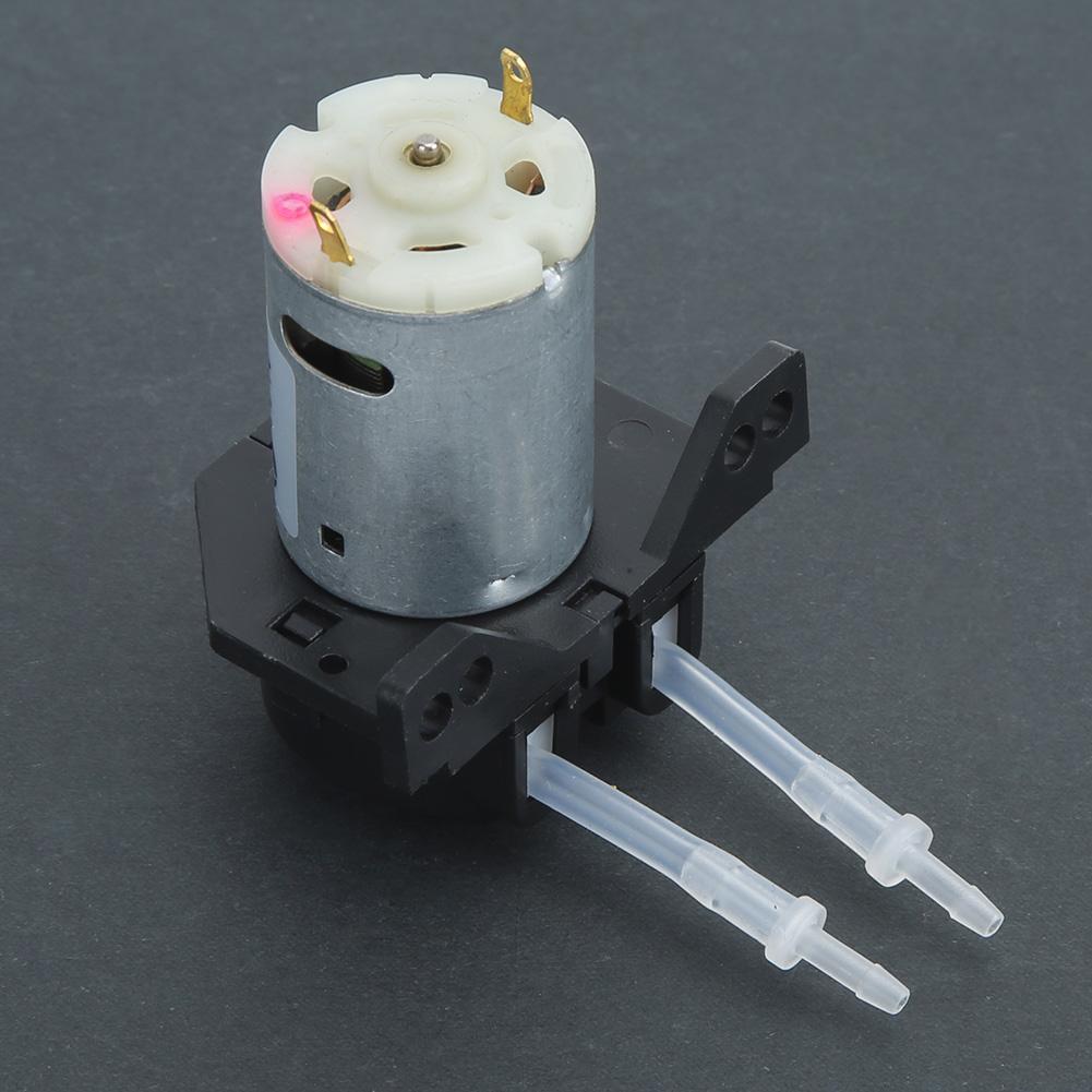 Garden Multi Functional Mini Right Angle 12V DC Peristaltic Liquid Pump Dosing Pump Hose Pump(Black