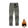 Men's Waterproof Multi-Pocket Cargo Ski Pants - Plus Velvet Warmth, Outdoor Sports / Mountaineering, Straight Leg, Autumn-Winter Long Pants