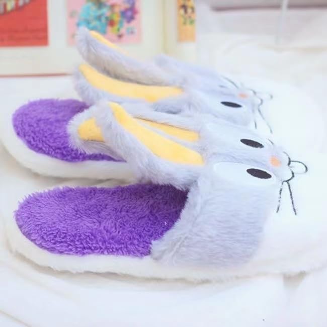 THEBEASTPIE Bugs Bunny Tweety Fluffy Room Stylish Character Gift Slippers, Shoes, Autumn/Winter, Indoor/Outdoor Use, Quiet, Warm, Women's, Cute,