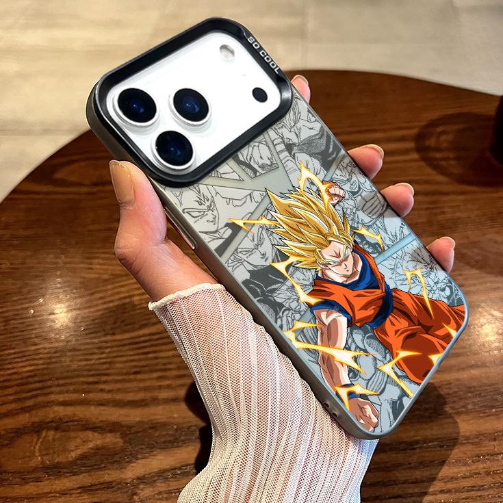Dragon Ball Z Super Saiyan Goku Manga Print Phone Case for iPhone 15 14 13 - Anime Protective Cover