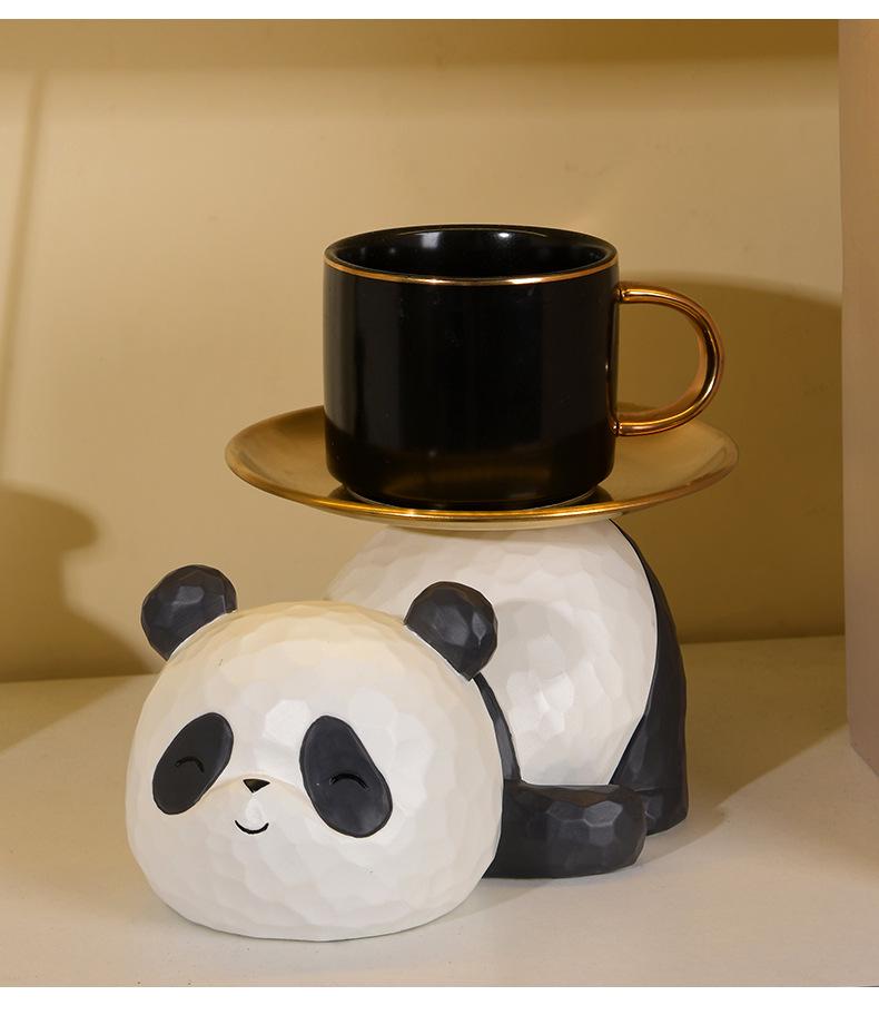 Panda Resin Ornaments - Luxury Key Holder for Porch, Living Room, or Desktop; Perfect Housewarming Gift