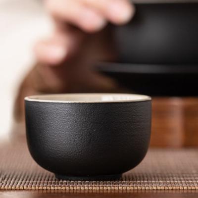 6PCS Tea Items Retro Tea Cup Heat-resistant Black Tea Bowl Luxury Chinese Single Cup Home