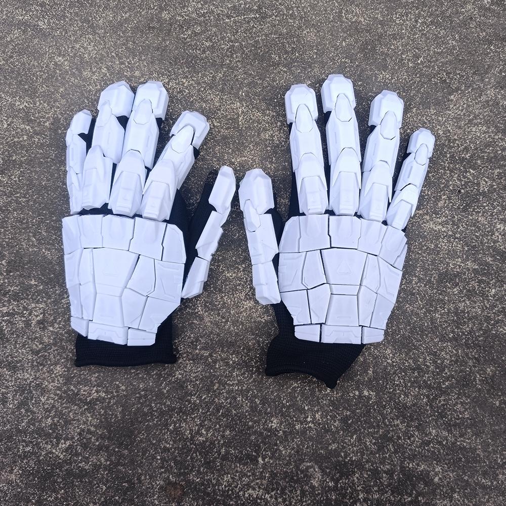 Stampa 3D Fatto a Mano Incollaggio Punk Guanti Meccanici Vintage Gotico Indossabile Armatura per le Mani Unisex Techwear Cosplay Guanti Esoscheletro