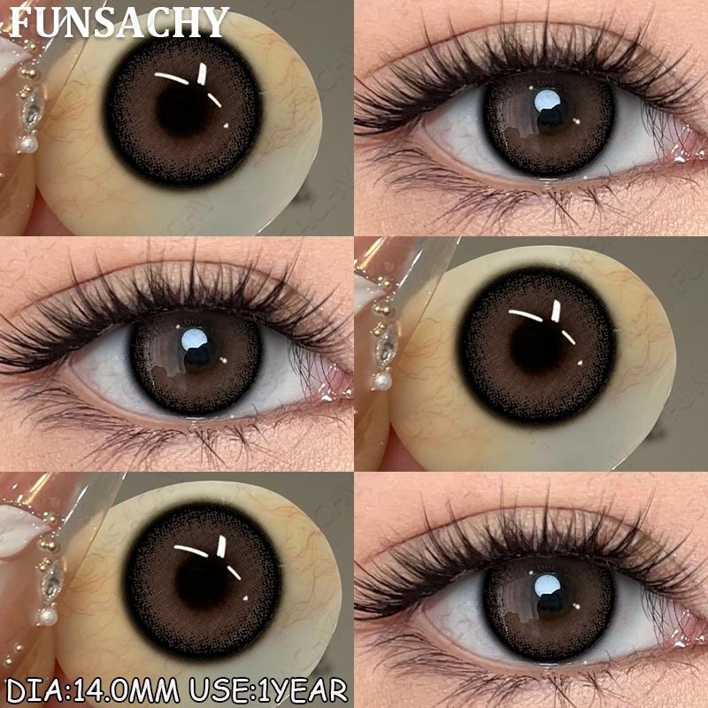 FUNSACHY 1 Pair AUDREY Colored Contact Lenses for Eyes Brown Color Lenses Natural Gray Contacts Koean Softlens Beautiful Pupils