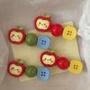 2Pcs Girl Hairpins Fruit Decor Stable Grip No Damage Bangs Side Clips Anti-slip Teeth Summer Color Hair Accessories