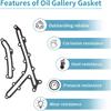 Oil Gallery Gasket Set Fit for Nissan 350Z 2007-2009 3.5L V6 Engine Oil Pan Gasket Seal Fit for for Infiniti G35 2007-2008 3.5L V6 Replace
