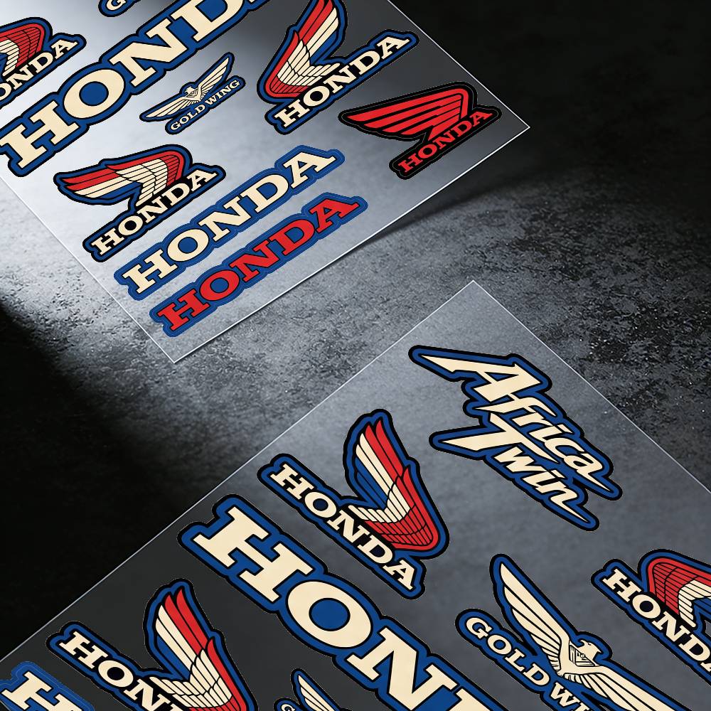 FOR HONDA RACING Safety Reflective Waterproof Auto Decal Scratch Cover Stickers Universal For Bike Helmet Mug Refrigerator