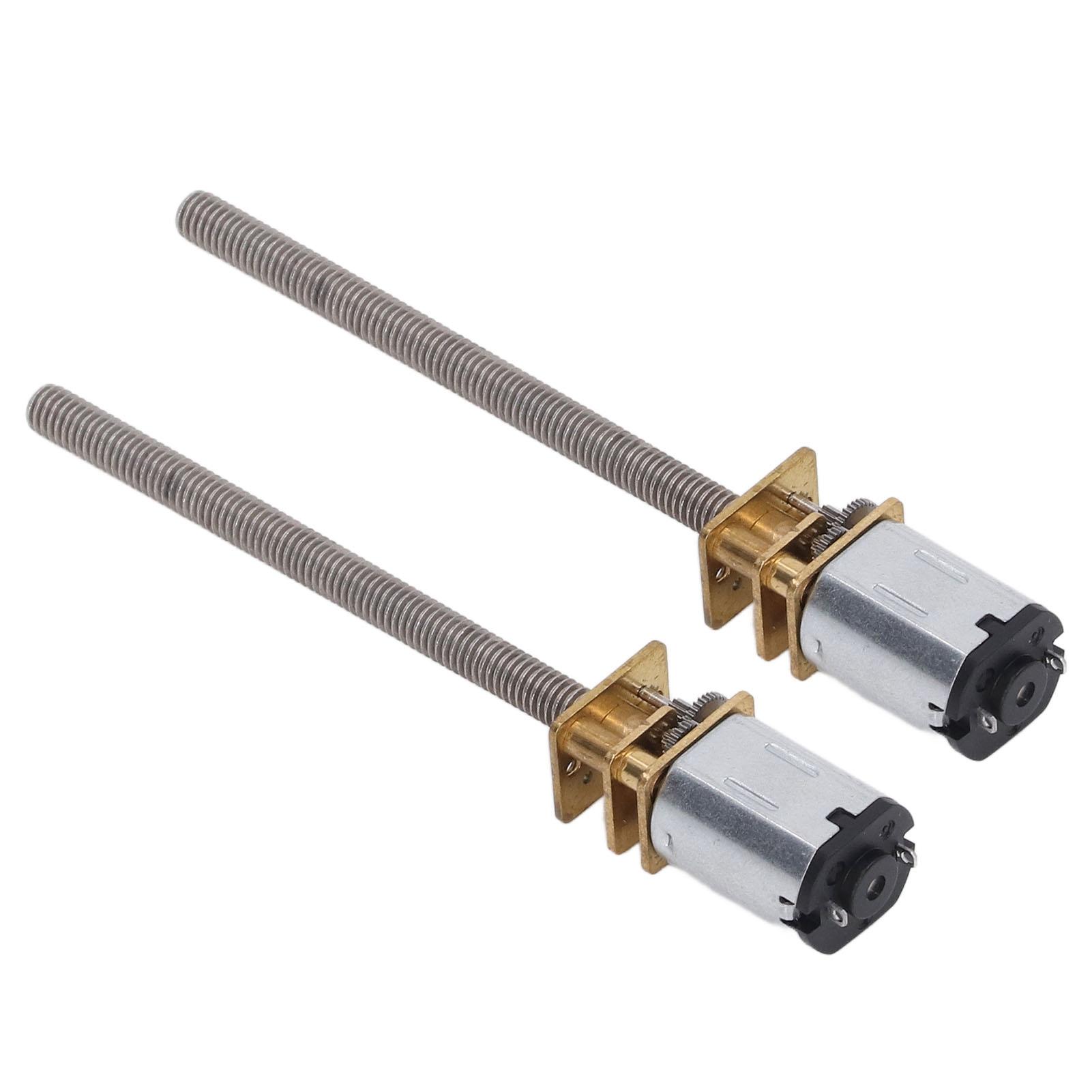 

2Pcs DC Geared Motor Copper 30RPM Impact Resistance Low Noise Reduction Motor DC6V M4x55mm