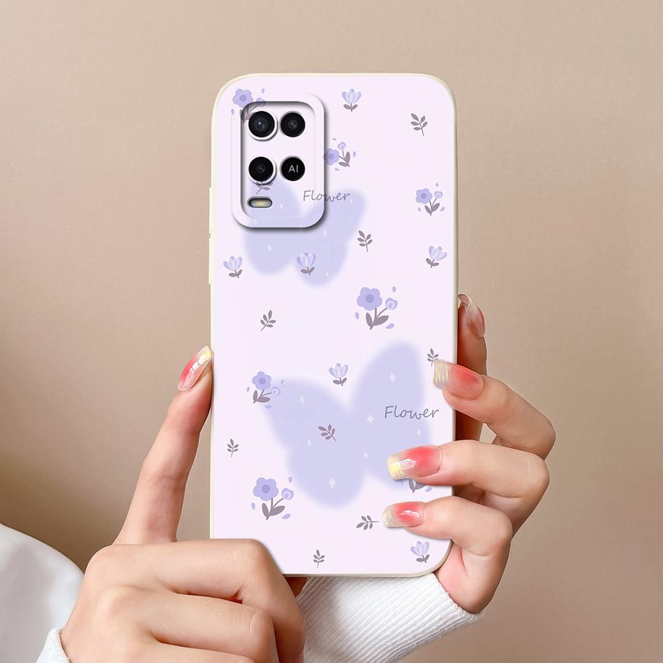 For Oppo A54 A54S Case Simple Cute Design Full Protection Phone Housing For Oppo A 54 4G Back Cover Soft Liquid Silicone Fundas