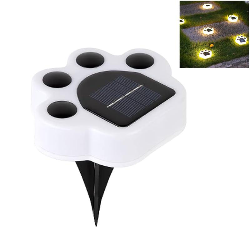 LED Solar Outdoor Decorative Lights, Cute Paw Print Lights, Waterproof Terrace Garden Lawn Layout Landscape Lights
