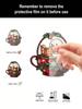 Acrylic Window Hanging Ornament - Cute Snowman Reading Book, Red & Green Teacup Design, Festive Decor for Xmas Tree & Home Decor