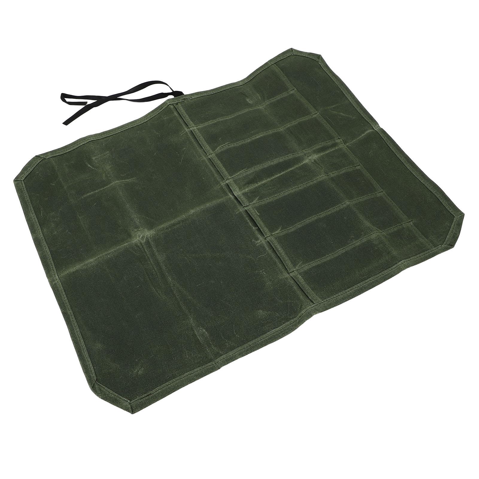 

Вощеная холщовая сумка для ножей с 7 карманами, профессиональная складная сумка для ножей шеф-повара для кемпинга и барбекю