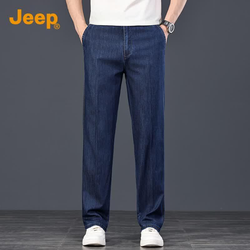 JEEP Men s Lyocell Tencel Loose Straight Jeans 31 темно-синий