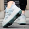 Kinder Eisschnelllaufschuhe mit Rollen Unisex Rennschuhe 4-Rollen Rollschuhe Schuhe Sneaker mit Rollen für Jungen Mädchen
