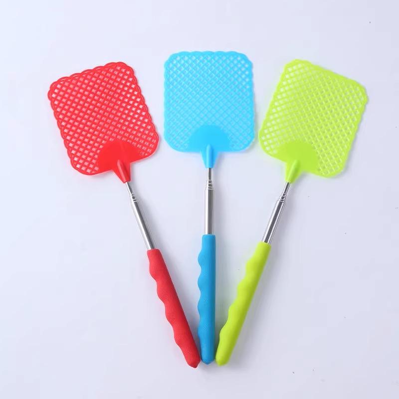 

Unbreakable Retractable Fly Swatter with Extended Iron Rod Extra Long Retractable [Random Color] 1 Piece