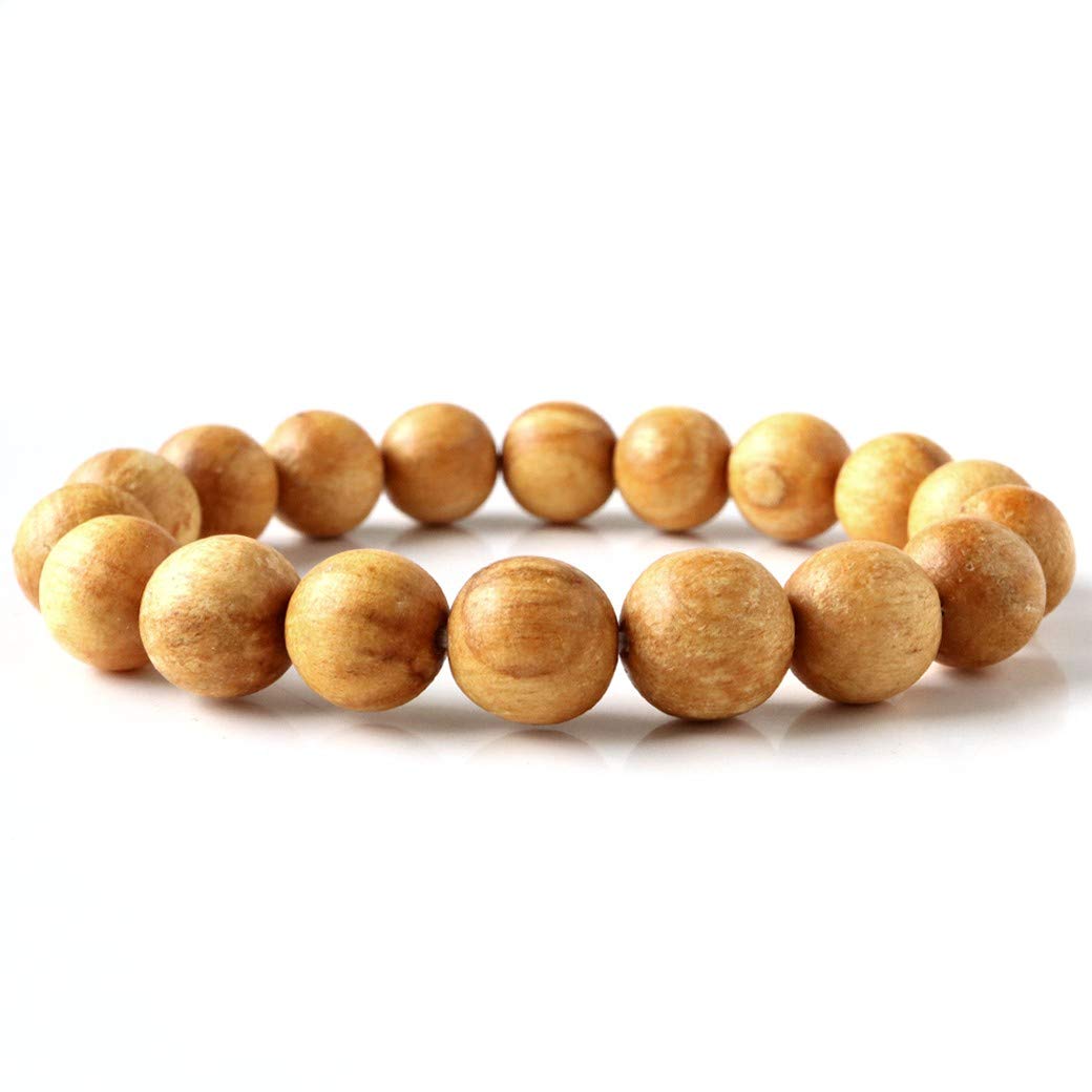 

Palo Santo Peruvian Wooden Prayer Fragrant Inner [GOLD STONE] Bracelet, 12mm, Holywood, Beads, Wood, Diameter Approx. 17.5cm
