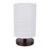 Small Table Lamp for Bedroom Minimalist Nightstand Light with Linen Shade LED Desk Lamp for Living Room College Dorm