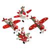 Christmas Airplane Decoration Christmas Tree Decoration Hanging Airplane Ornament for Bedroom Office Festivals Fireplace Home