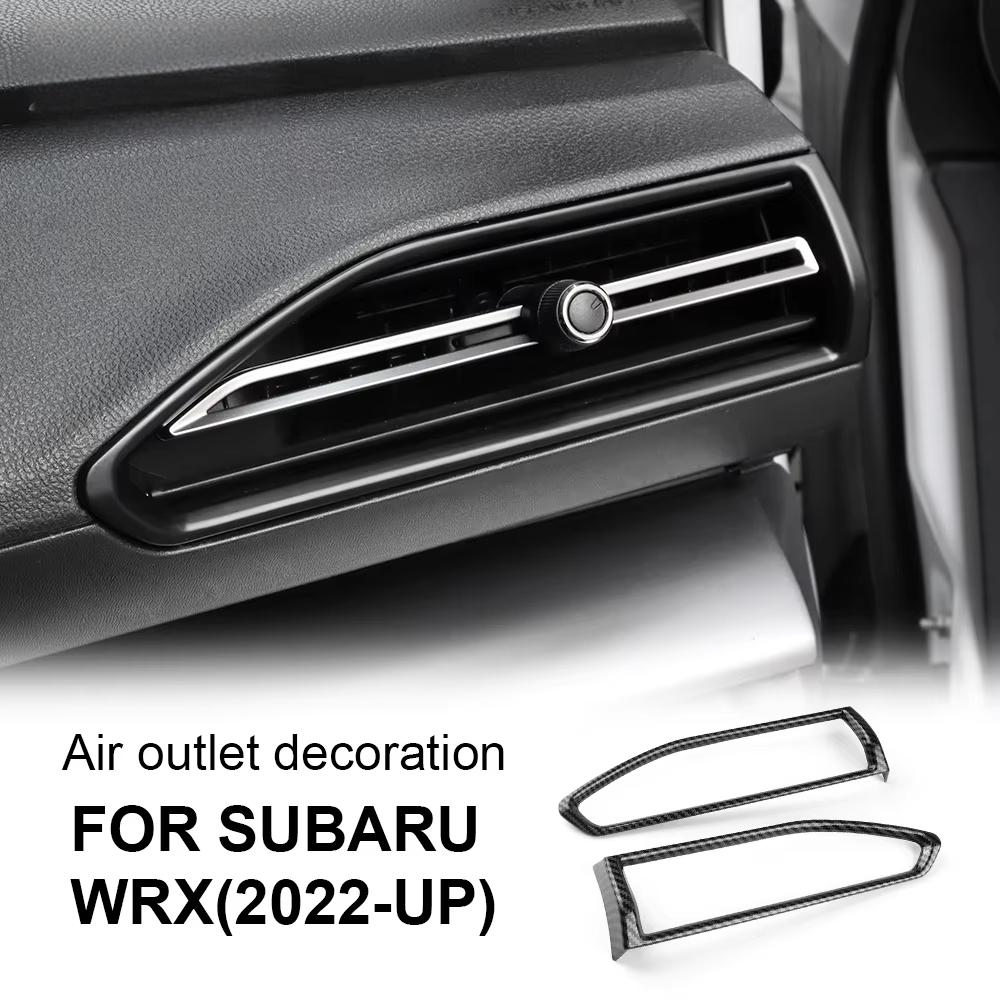 For Subaru WRX 2022 2023 2024 ABS Carbon Style Sticker Side Air Vent Outlet Anti scratch Interior Trim RHD LHD Accsesories
